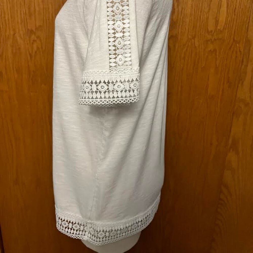 St. John's Bay Womens Crew Neck Short Sleeve Blouse - Picture 6 of 8